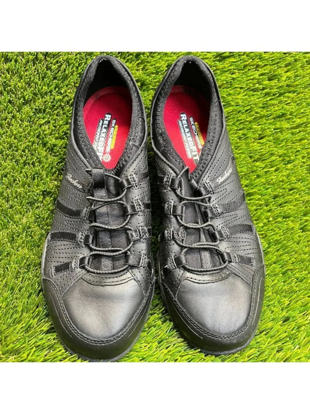 Skechers Breathe Easy Fortune Womens Size 7.5 Black Athletic Shoes Sneakers